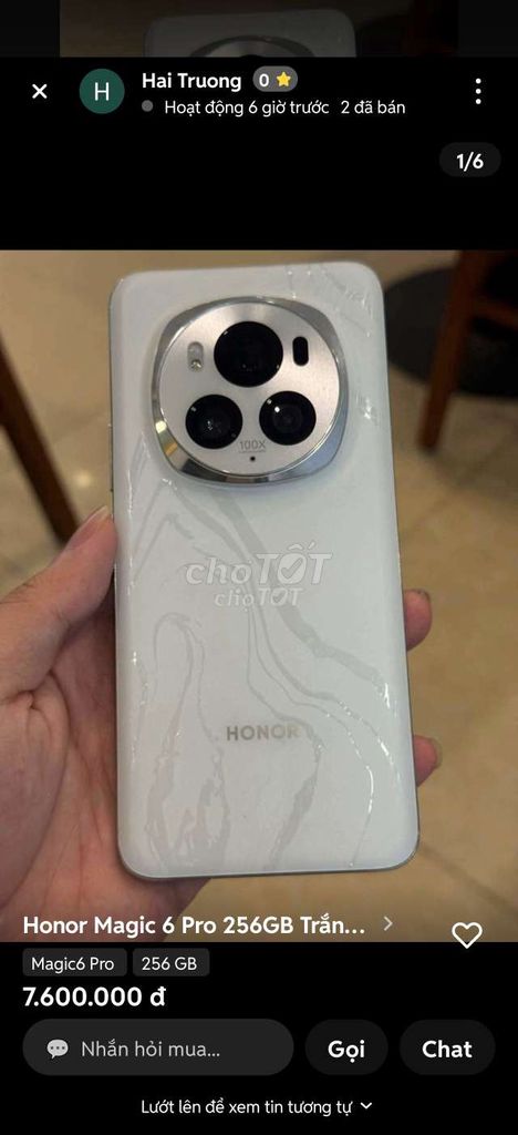 Honor Magic 6 Pro 256GB Trắng Mới Nguyên Seal. Mua bán Điện thoại tại Thành phố Dĩ An Bình Dương được đăng bởi A diep hình 1