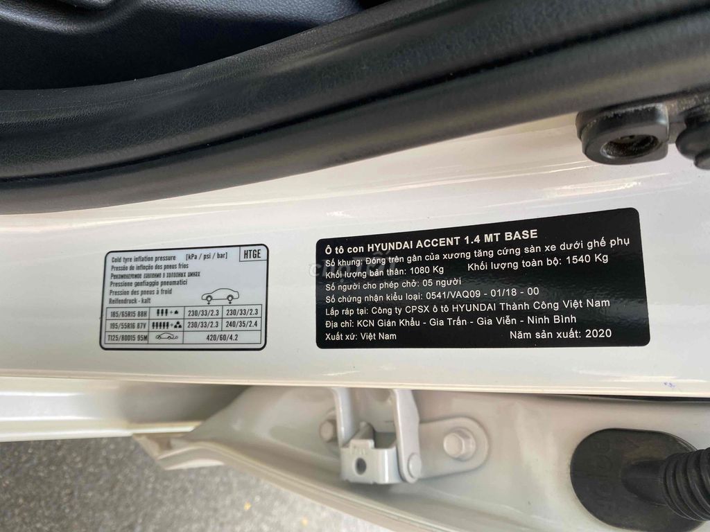 ACCENT 2020 chính chủ cavet, xe đẹp không lỗi. Mua bán Ô tô tại Thành phố Vũng Tàu Bà Rịa - Vũng Tàu được đăng bởi Nguyễn Dinh  hình 15