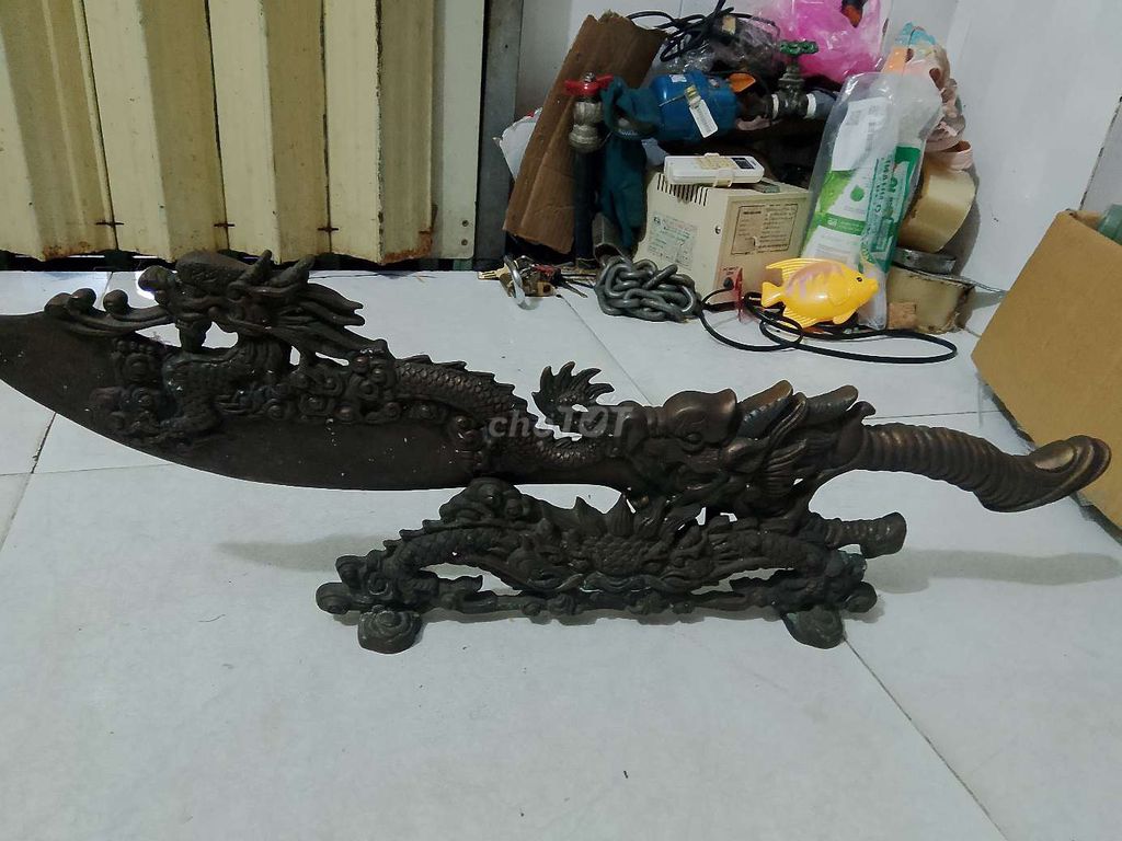 Long đao đồng hoa văn rồng 70cm 6kg. Mua bán Đồ sưu tầm, đồ cổ tại Quận 6 Tp Hồ Chí Minh được đăng bởi Ngọc Lực hình 1