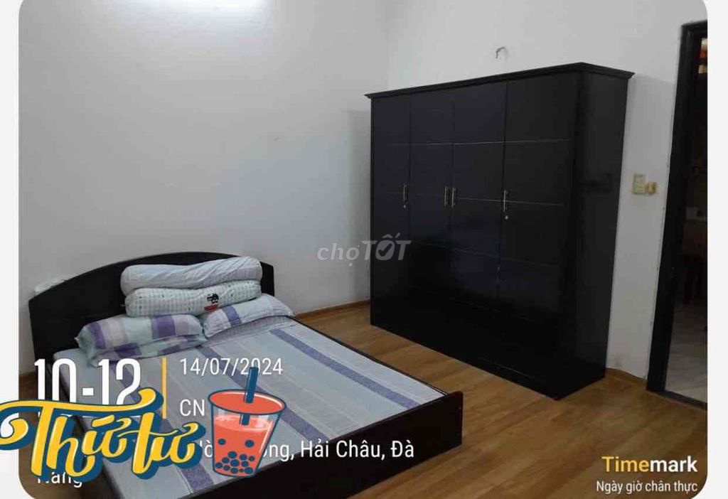 Cho thuê nhà 2,5 tầng mt 7m5 HOÀ CƯỜNG  2pn, 2wc, phòng thờ, sân phơi…