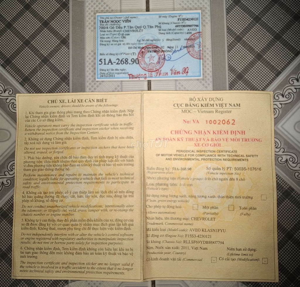 Aveo 2011, chính chủ gia đình dùng. Mua bán Ô tô tại Huyện Củ Chi Tp Hồ Chí Minh được đăng bởi Nguyễn Hùng ôtô Củ Chi hình 15