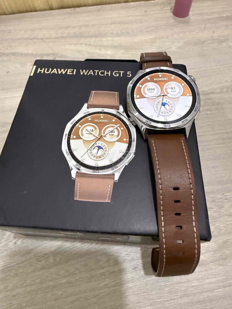 Huawei Watch GT 5 46mm viền thép dây da. Mua bán Thiết bị đeo thông minh tại Quận Hải Châu Đà Nẵng được đăng bởi Stephen Tran hình 1