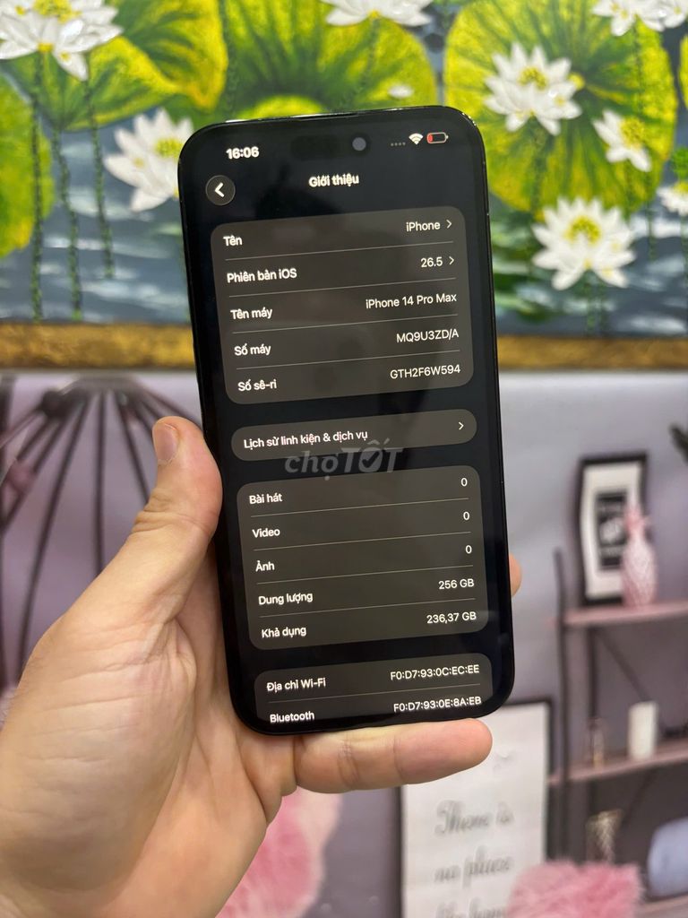 Apple iPhone 14 Pro Max 256GB Đen. Mua bán Điện thoại tại Quận Bắc Từ Liêm Hà Nội được đăng bởi Cửa hàng Bính Táo hình 1