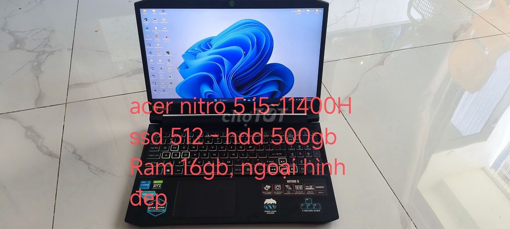 Acer Nitro 5 AN515-57 i5-11400H 16GB/512GB. Mua bán Laptop tại Thành phố Dĩ An Bình Dương được đăng bởi Anh Quốc  hình 1