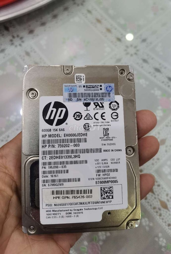 Ổ cứng HDD HP EH0600JEDHE 600GB 15K SAS. Mua bán Linh kiện (RAM, Card...) tại Quận Hà Đông Hà Nội được đăng bởi cao cường hình 1