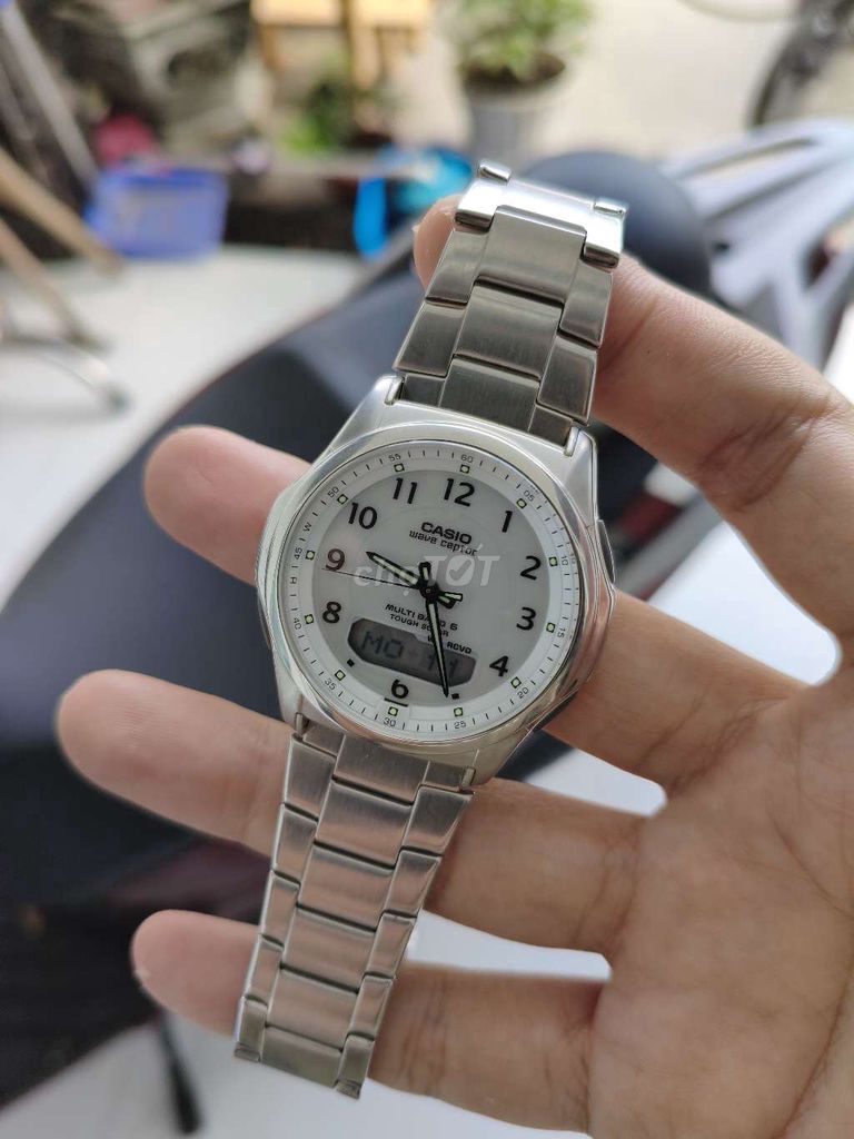 Đồng hồ Casio Wave Ceptor Nam Bạc. Mua bán Đồng hồ tại Huyện Gò Công Tây Tiền Giang được đăng bởi Tuấn Trung hình 1