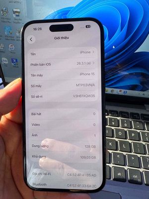 Apple iPhone 15 128GB Đen