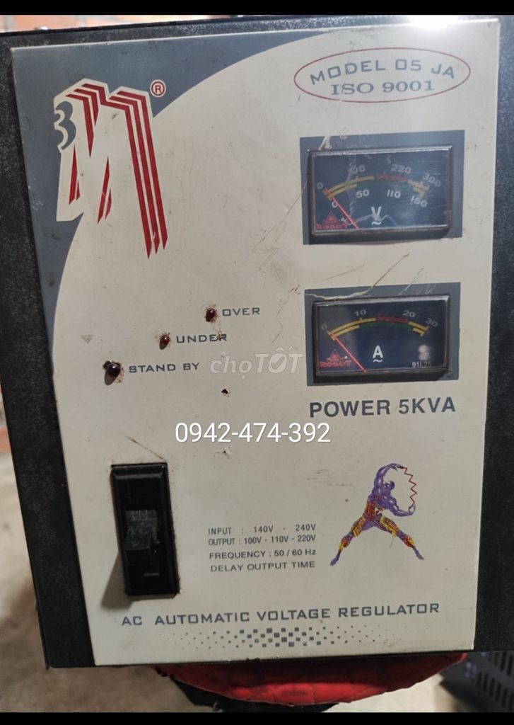 Ổn áp Robot 5kva zin hoatj động tốt giá 1tr5. Mua bán Đồ chuyên dụng, Giống nuôi trồng tại Thành phố Thủ Đức Tp Hồ Chí Minh được đăng bởi Nhường Nhẹ Nhàn hình 1