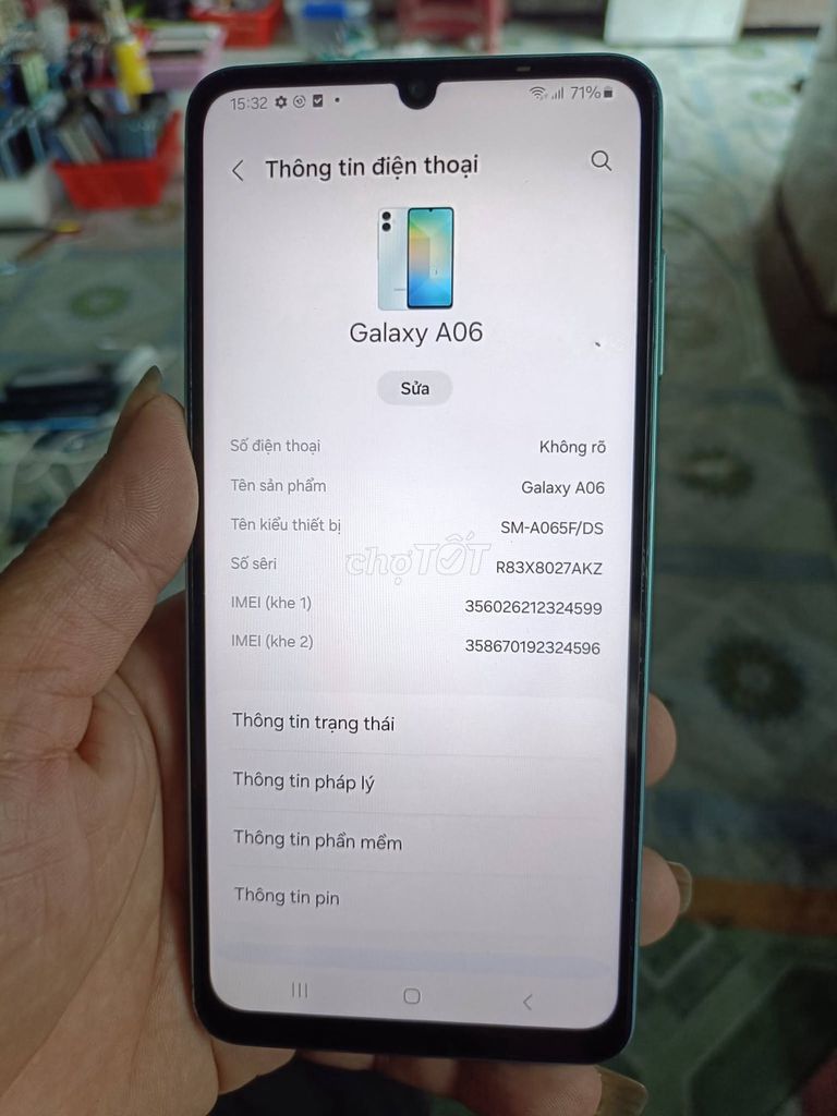 Samsung Galaxy A06 Xanh Ngọc Đã sử dụng. Mua bán Điện thoại tại Quận 1 Tp Hồ Chí Minh được đăng bởi Hội Đồ Điện Tử hình 1