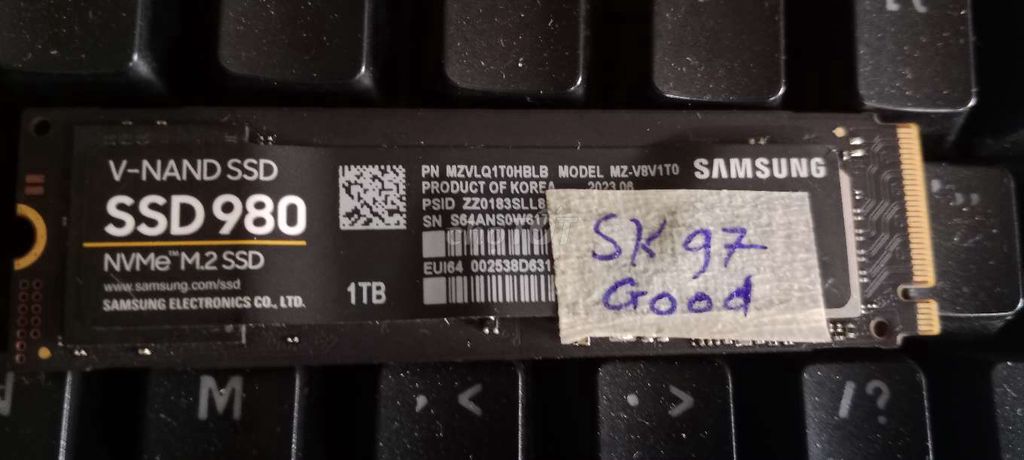 Ổ cứng SSD Samsung SSD 980 1TB Đã sử dụng. Mua bán Linh kiện (RAM, Card...) tại Quận Thanh Khê Đà Nẵng được đăng bởi lê thao hình 1