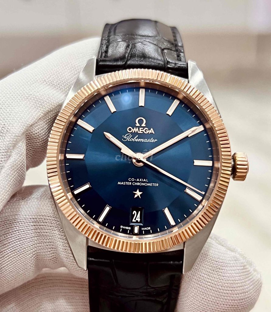 Omega Globemaster Sedna Gold Fullbox Thẻ