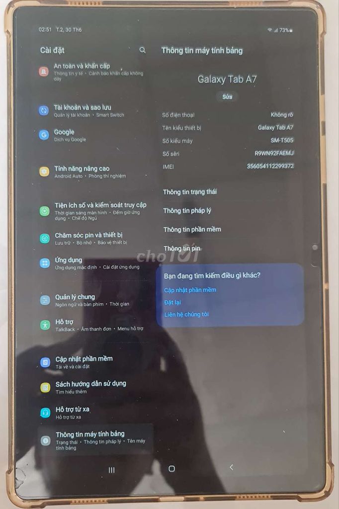 Tab A7 ram 3/64GB Samsung Việt Nam có xài sim 4G