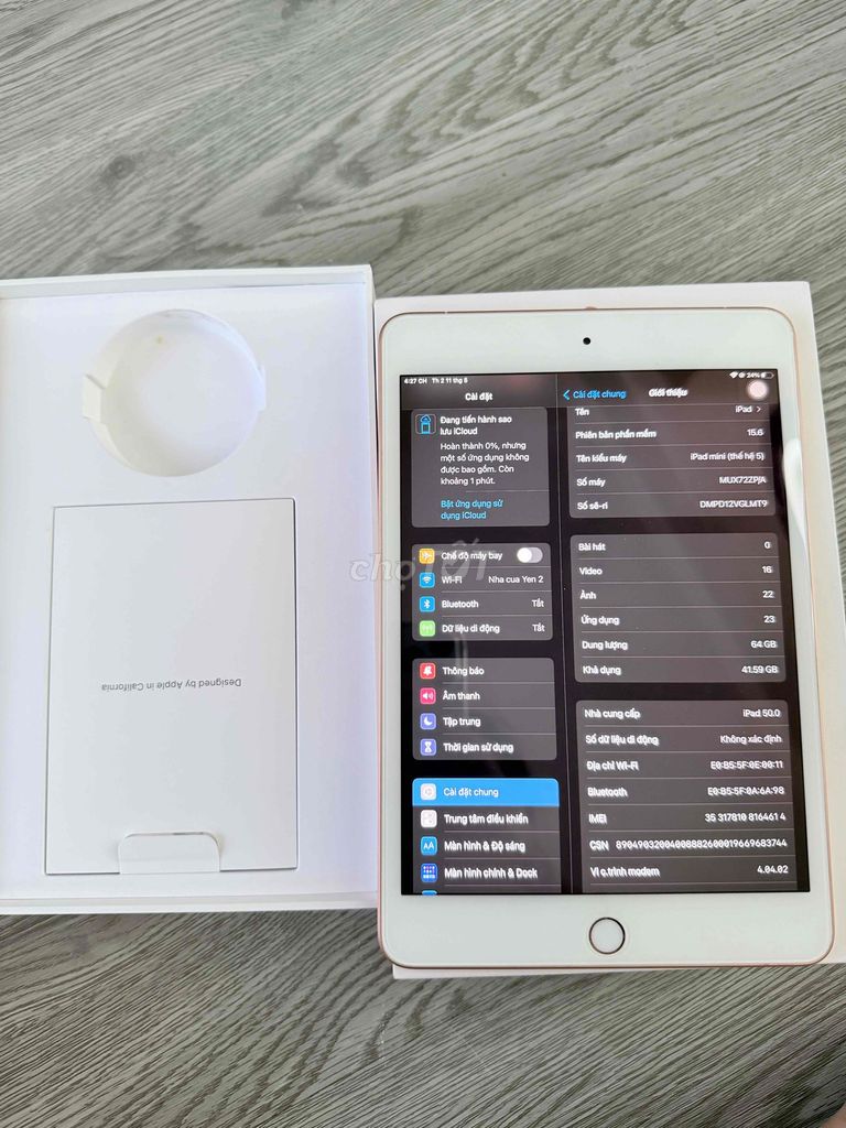 Apple iPad mini 5 64GB Vàng hồng 98%. Mua bán Máy tính bảng tại Quận 3 Tp Hồ Chí Minh được đăng bởi Yến Thanh hình 1