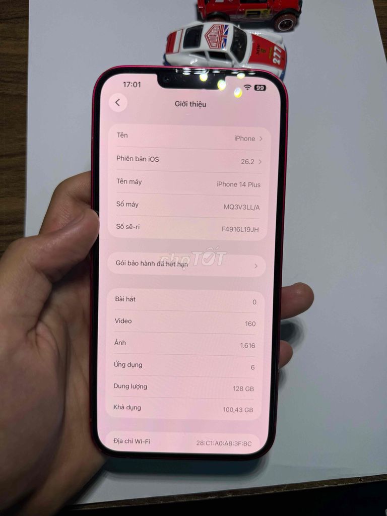 Apple iPhone 14 Plus 128GB Đỏ Mỹ Nguyên zin. Mua bán Điện thoại tại Huyện Tiên Du Bắc Ninh được đăng bởi Nguyễn Mạnh Thắng hình 1