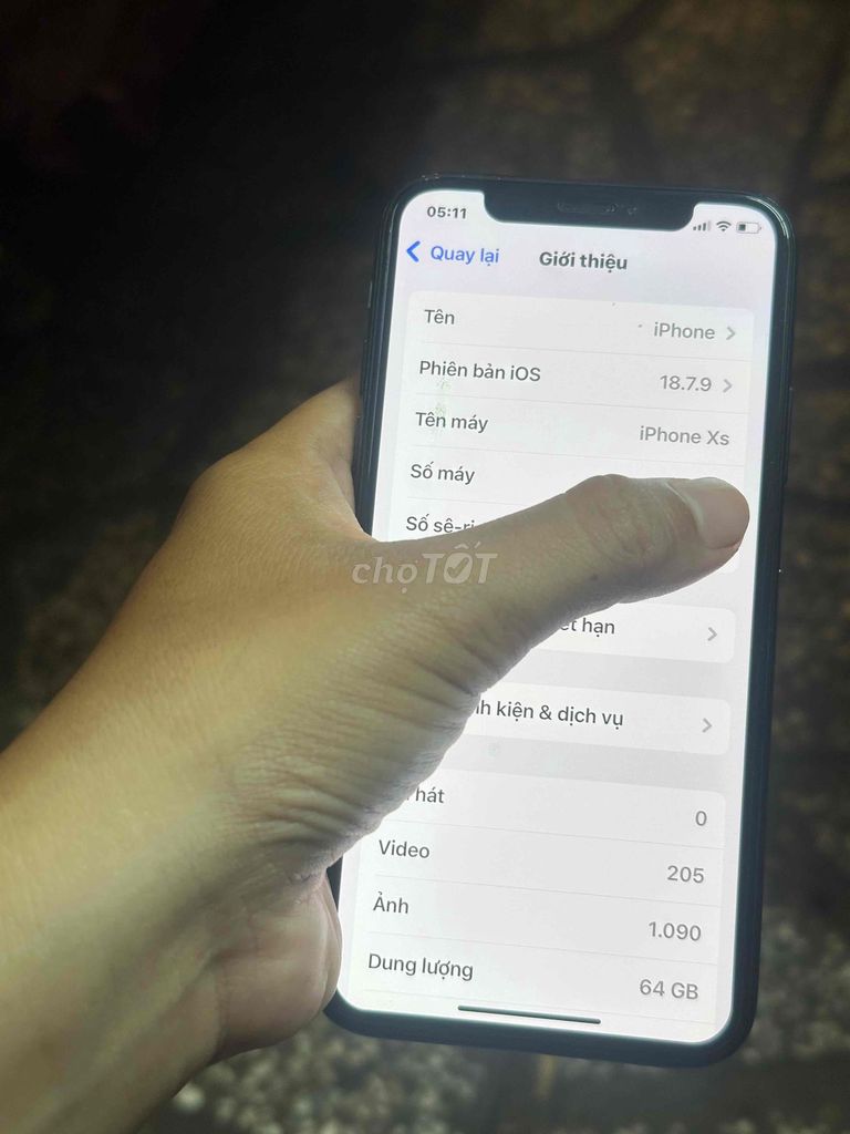 iPhone Xs 64GB Đen Đã sử dụng. Mua bán Điện thoại tại Huyện Phong Điền Cần Thơ được đăng bởi Bảo An hình 1