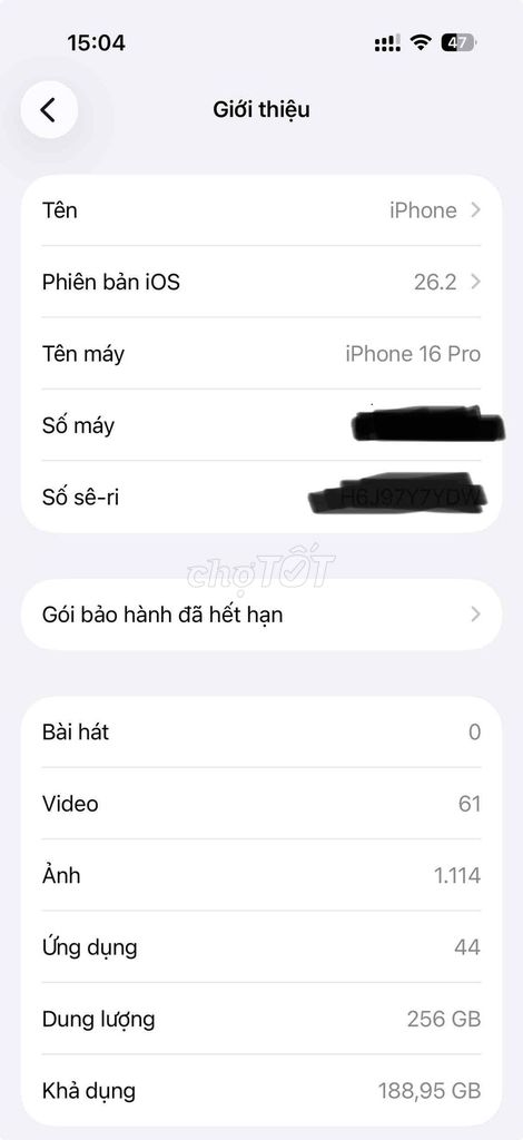 iPhone 16 Pro 256GB. Mua bán Điện thoại tại Quận 8 Tp Hồ Chí Minh được đăng bởi Hiệp hình 1