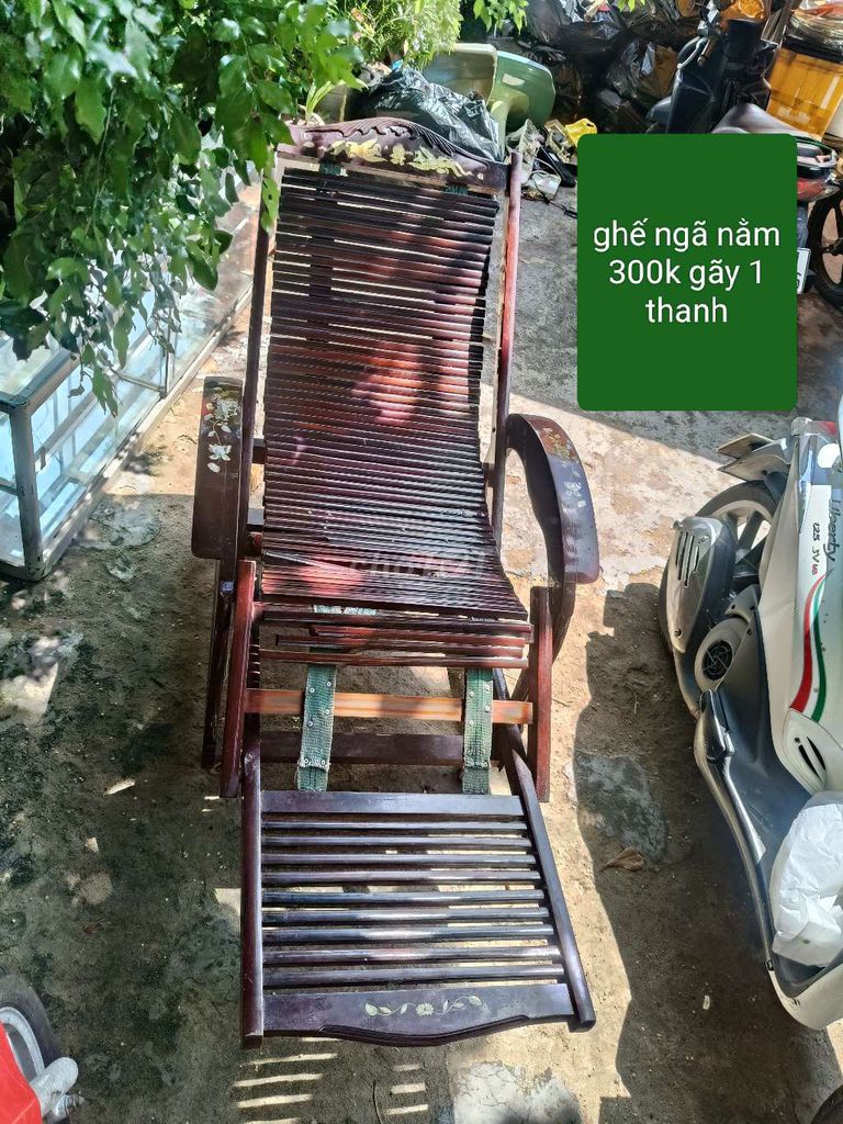 Ghế ngả lưng Gỗ Nâu đỏ Gãy 1 thanh. Mua bán Bàn ghế tại Thành phố Vũng Tàu Bà Rịa - Vũng Tàu được đăng bởi thu hiền hình 1