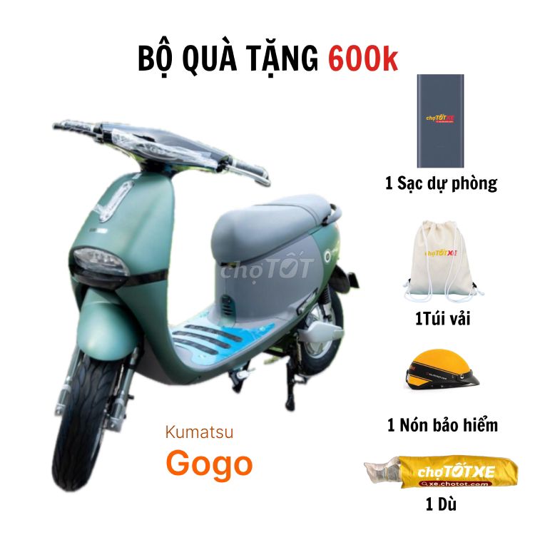 XE ĐIỆN KUMATSU GOGO 2024 XANH RÊU