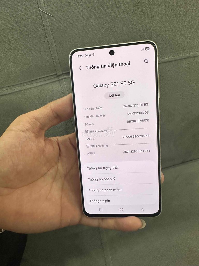 Samsung S21 FE 5G 128GB Trắng. Mua bán Điện thoại tại Quận Đống Đa Hà Nội được đăng bởi Ng Hoang Anh hình 1