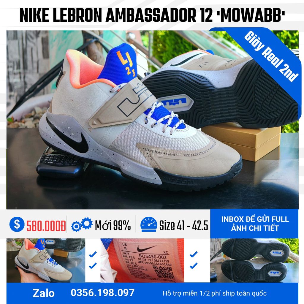 [CHÍNH HÃNG] [Mới 99%] Nike LeBron Ambassador 12. Mua bán Giày dép tại Quận Ngô Quyền Hải Phòng được đăng bởi chú CÔNG AN bán giày CHÍNH HÃNG hình 1