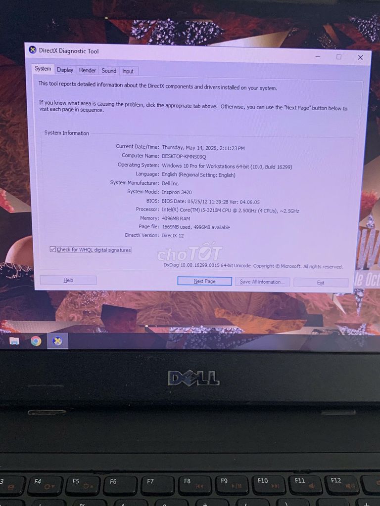 Dell Inspiron 3420 I5-3210M 4GB/128GB. Mua bán Laptop tại Quận Thanh Khê Đà Nẵng được đăng bởi Nguyễn Bá Đông hình 1