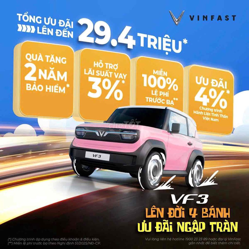 VF3 🎁 còn vài ngày ưu đãi cuối cùng lến đến 40tr. Mua bán Ô tô tại Quận 5 Tp Hồ Chí Minh được đăng bởi VINFAST Quận 5 hình 3