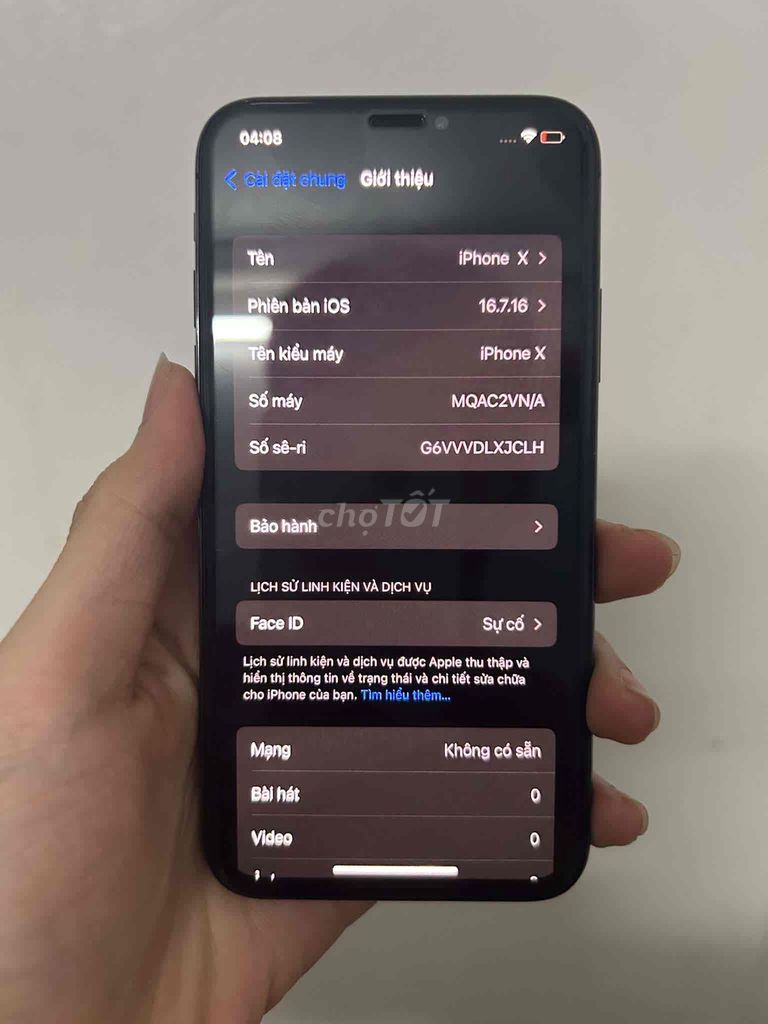 Apple iPhone X Đen iOS 16.7.16. Mua bán Điện thoại tại Quận Nam Từ Liêm Hà Nội được đăng bởi Hoàng Lâm hình 1
