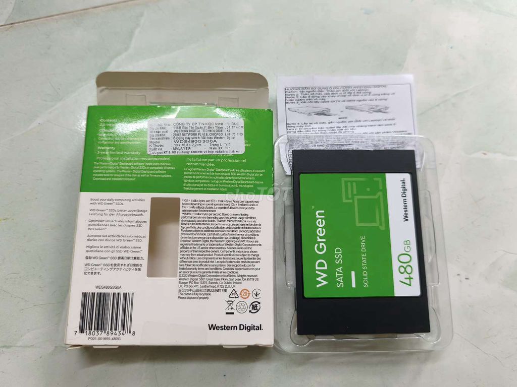 Ổ cứng SSD WD Green 480GB 2.5 inch SATA III. Mua bán Linh kiện (RAM, Card...) tại Thành phố Thủ Đức Tp Hồ Chí Minh được đăng bởi Trần Đức Chiến hình 1