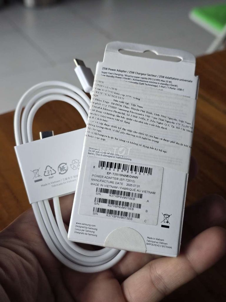 Sạc Nhanh Samsung 25W. Mua bán Phụ kiện (Màn hình, Chuột...) tại Thành phố Thủ Đức Tp Hồ Chí Minh được đăng bởi Zalo anh Hạnh hình 1