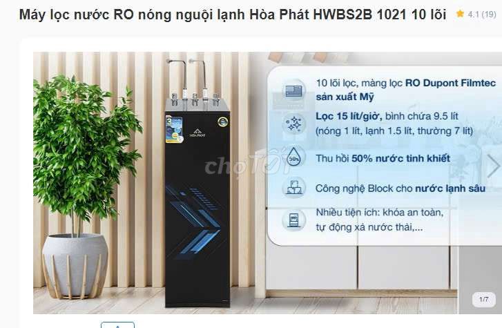 THANH LÝ MÁY LỌC NƯỚC NÓNG NGUỘI LẠNH . BH 2 NĂM