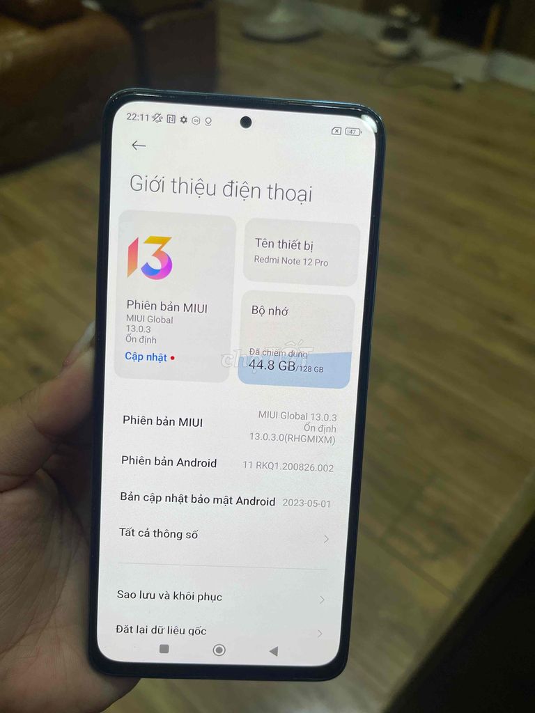 Xiaomi Redmi Note 12 Pro 128GB Xanh. Mua bán Điện thoại tại Quận Tân Phú Tp Hồ Chí Minh được đăng bởi Tuệ Như hình 1
