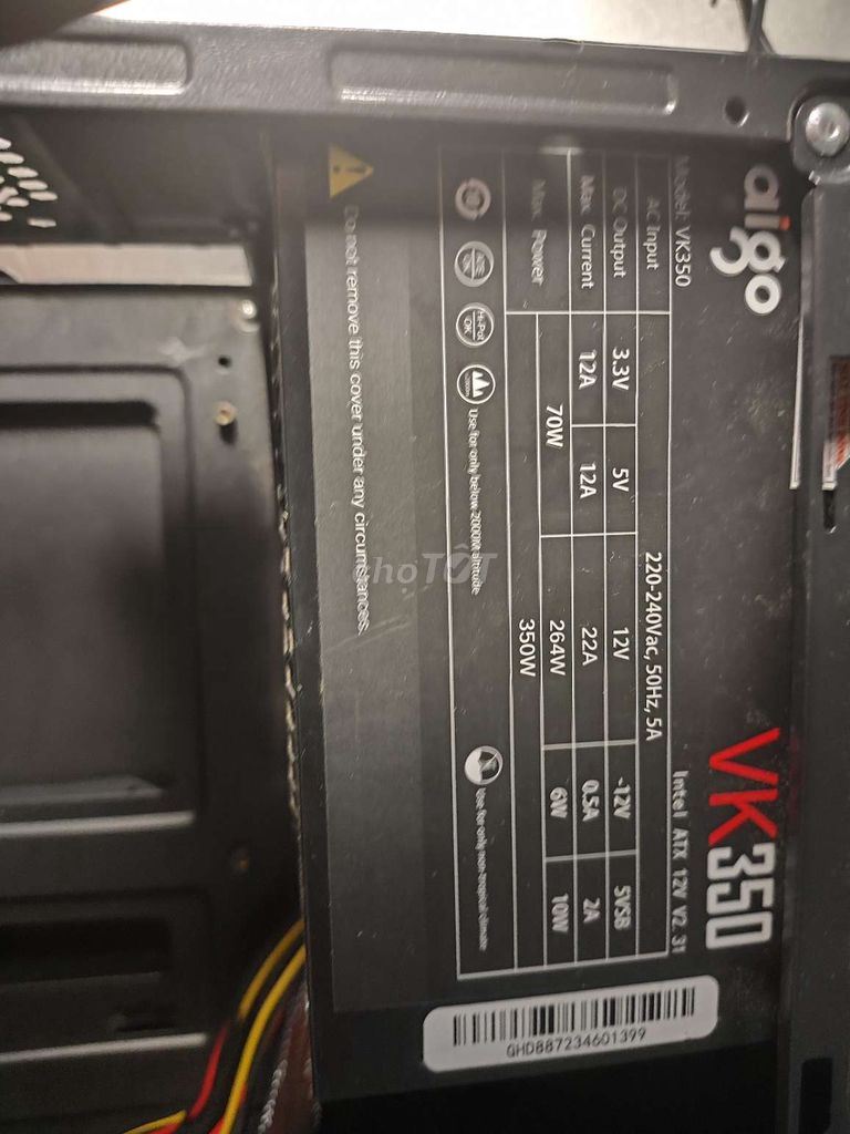 Nguồn máy tính Aigo VK350 350W Đã sử dụng. Mua bán Linh kiện (RAM, Card...) tại Huyện Hưng Hà Thái Bình được đăng bởi Bách Đỗ hình 1
