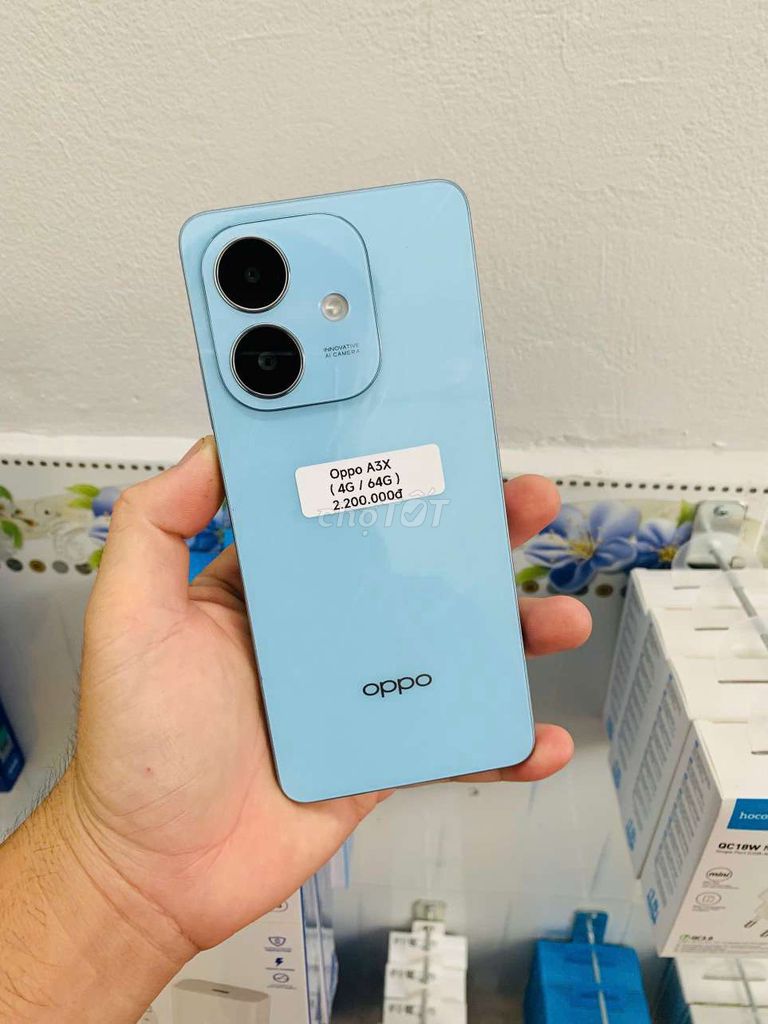 OPPO A3X ( 4G+4G / 64G ) Pin 5.100mah. Mua bán Điện thoại tại Quận Ninh Kiều Cần Thơ được đăng bởi Nhựt Mobile hình 1
