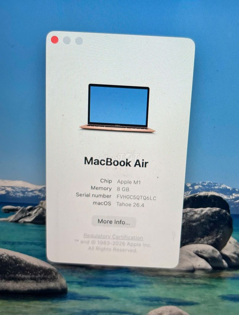 Apple MacBook Air M1 ok. Mua bán Laptop tại Quận Hai Bà Trưng Hà Nội được đăng bởi Cao Nguyen Van hình 1