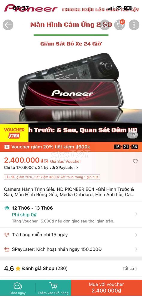 Camera hành trình Pioneer. Mua bán Máy ảnh, Máy quay tại Quận Cái Răng Cần Thơ được đăng bởi linh hình 1
