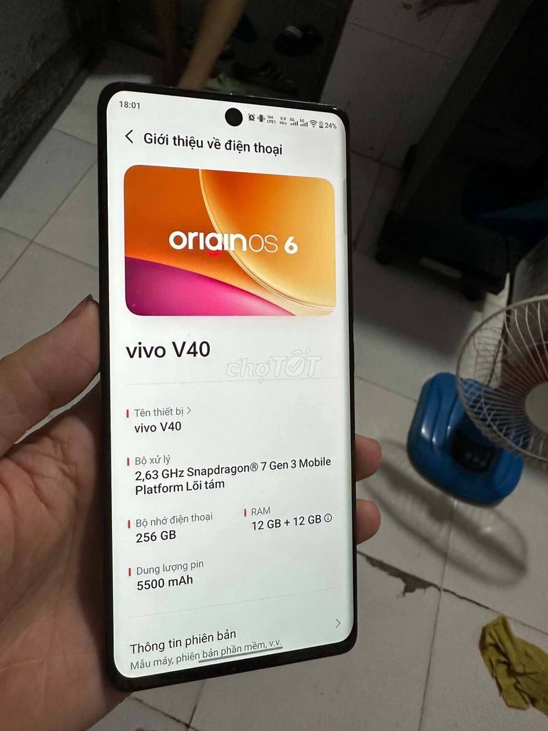 Vivo V40 12GB/256GB Snapdragon 7 Gen 3. Mua bán Điện thoại tại Thành phố Thuận An Bình Dương được đăng bởi Hội Đồ Điện Tử hình 1