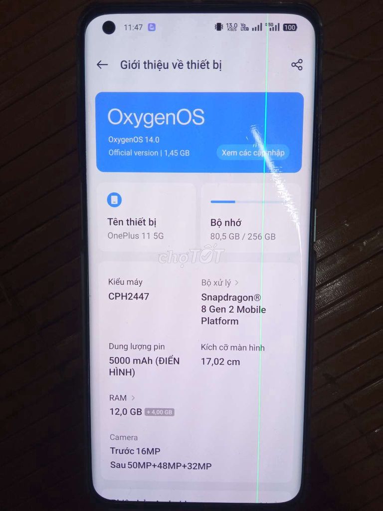 Oneplus 11 sọc. Mua bán Điện thoại tại Quận Hai Bà Trưng Hà Nội được đăng bởi Vương Tiến Khang hình 1