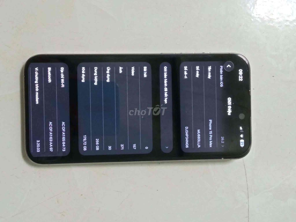 iPhone 15 Pro Max 256GB Xám. Mua bán Điện thoại tại Thành phố Pleiku Gia Lai được đăng bởi Mr T hình 1