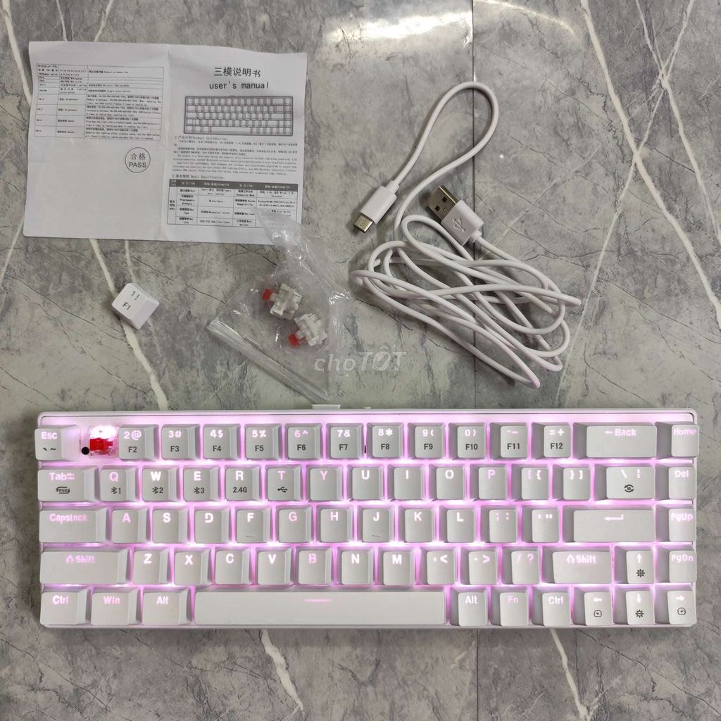 Bàn phím cơ OEM 3 mode kết nối, red switch. Mua bán Phụ kiện (Màn hình, Chuột...) tại Quận 3 Tp Hồ Chí Minh được đăng bởi Ngô Hữu Nam hình 1