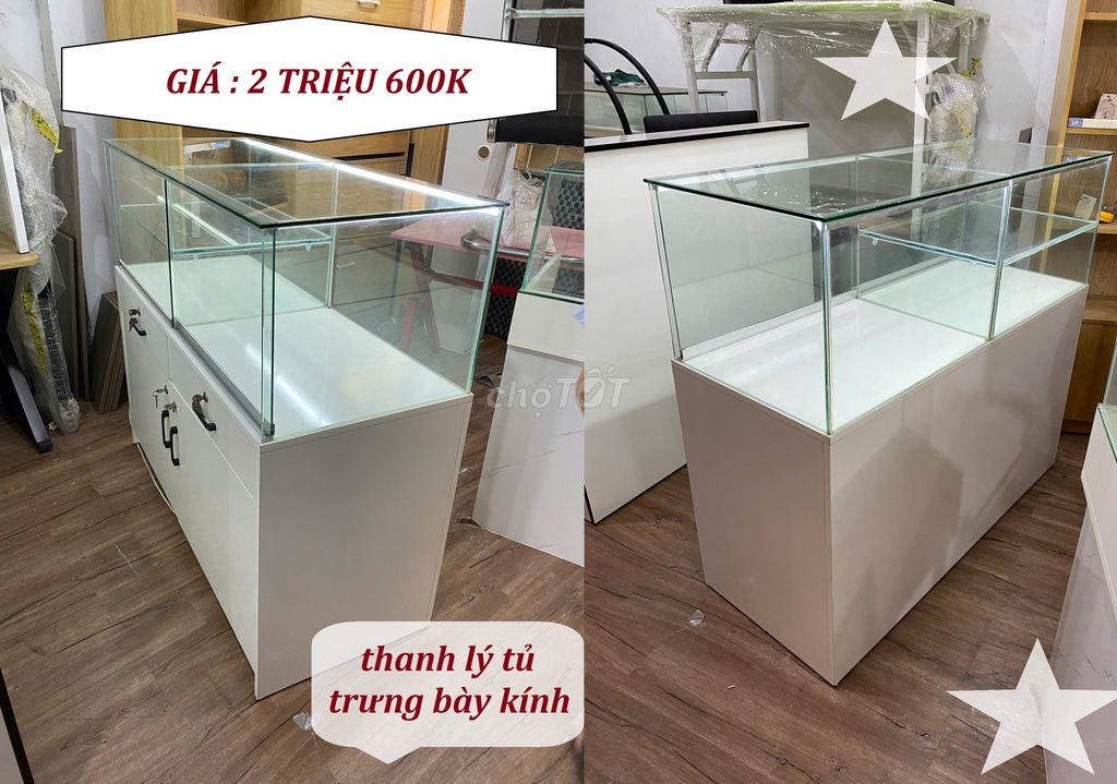 TỦ TRƯNG BÀY 50X120X120CM MÀU TRẮNG CÓ KÍNH & ĐÈN. Mua bán Tủ, kệ gia đình tại Quận Tân Bình Tp Hồ Chí Minh được đăng bởi  BÀN GHẾ VĂN PHÒNG VÀ TỦ TRƯNG BÀY SHOP hình 1