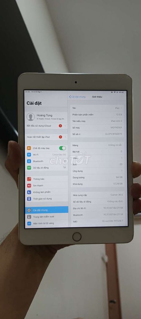Apple iPad Mini 3 64GB 4G Vàng. Mua bán Máy tính bảng tại Quận Bắc Từ Liêm Hà Nội được đăng bởi Hoàng tùng hình 1