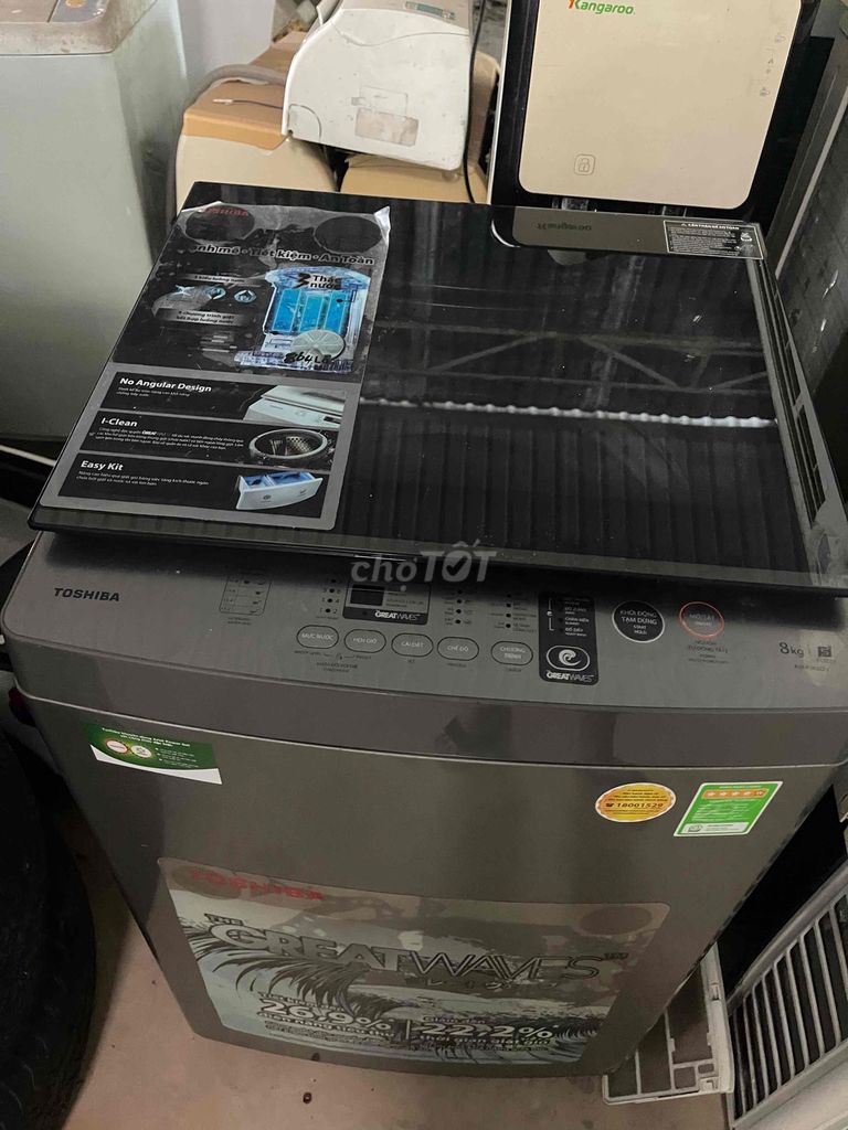 Máy giặt Toshiba 8kg Xám 90% mới. Mua bán Máy giặt tại Thành phố Thủ Dầu Một Bình Dương được đăng bởi Phát hình 1