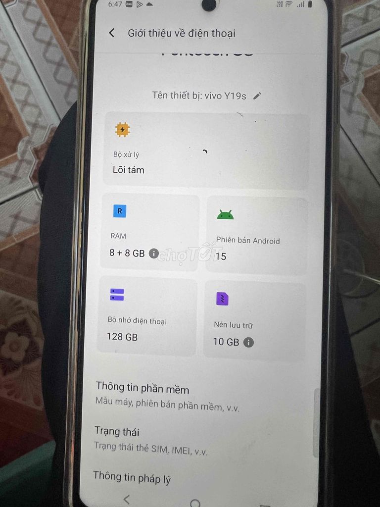 Vivo Y19s 128GB Vàng Android 15. Mua bán Điện thoại tại Thành phố Thuận An Bình Dương được đăng bởi Trần Hậu hình 1