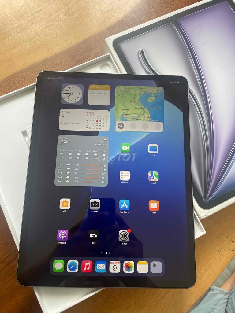 Apple iPad Air M3 Xám 13 inch 8 chu kỳ pin. Mua bán Máy tính bảng tại Quận Tân Phú Tp Hồ Chí Minh được đăng bởi Phan Tien Sỹ hình 1