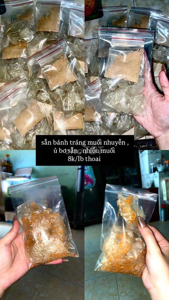 Bánh tráng muối nhuyễn Bơ túi zip. Mua bán Đồ ăn, thực phẩm và các loại khác tại Quận 12 Tp Hồ Chí Minh được đăng bởi Ng Phan Thanh Bình hình 2