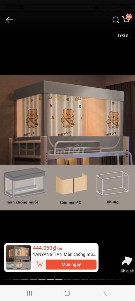 Màn khung giường ngủ Vải Đen. Mua bán Giường, chăn ga gối nệm tại Quận Cầu Giấy Hà Nội được đăng bởi hahasi hình 1