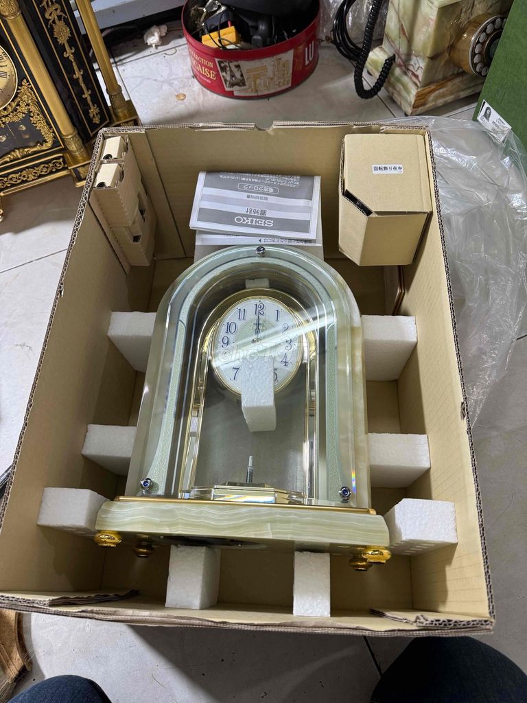 Đồng hồ để bàn Seiko Emblem Đá Nhật Bản. Mua bán Nội thất, đồ gia dụng khác tại Quận 11 Tp Hồ Chí Minh được đăng bởi khuongaudio hình 1