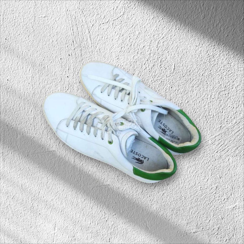 Giày Lacoste Trắng, Xanh lá size 41. Mua bán Giày dép tại Thành phố Huế Thừa Thiên Huế được đăng bởi A Bảy hình 1