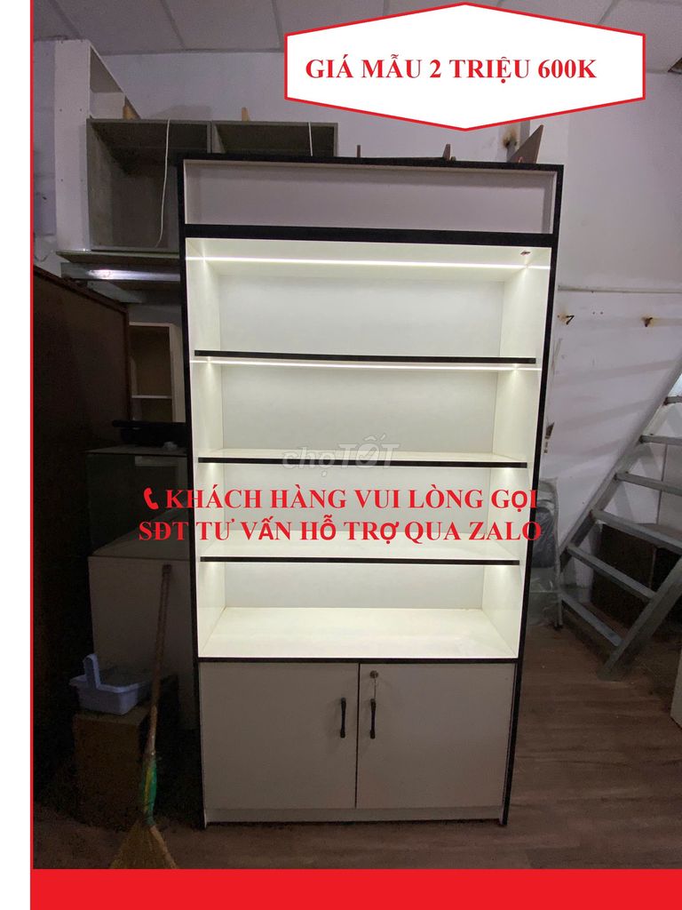 KỆ 100X200X30CM MÀU TRẮNG VÁN GỖ CÔNG NGHIỆP. Mua bán Tủ, kệ gia đình tại Quận Tân Phú Tp Hồ Chí Minh được đăng bởi Nội Thất Tủ Kệ Trưng Bày hình 1