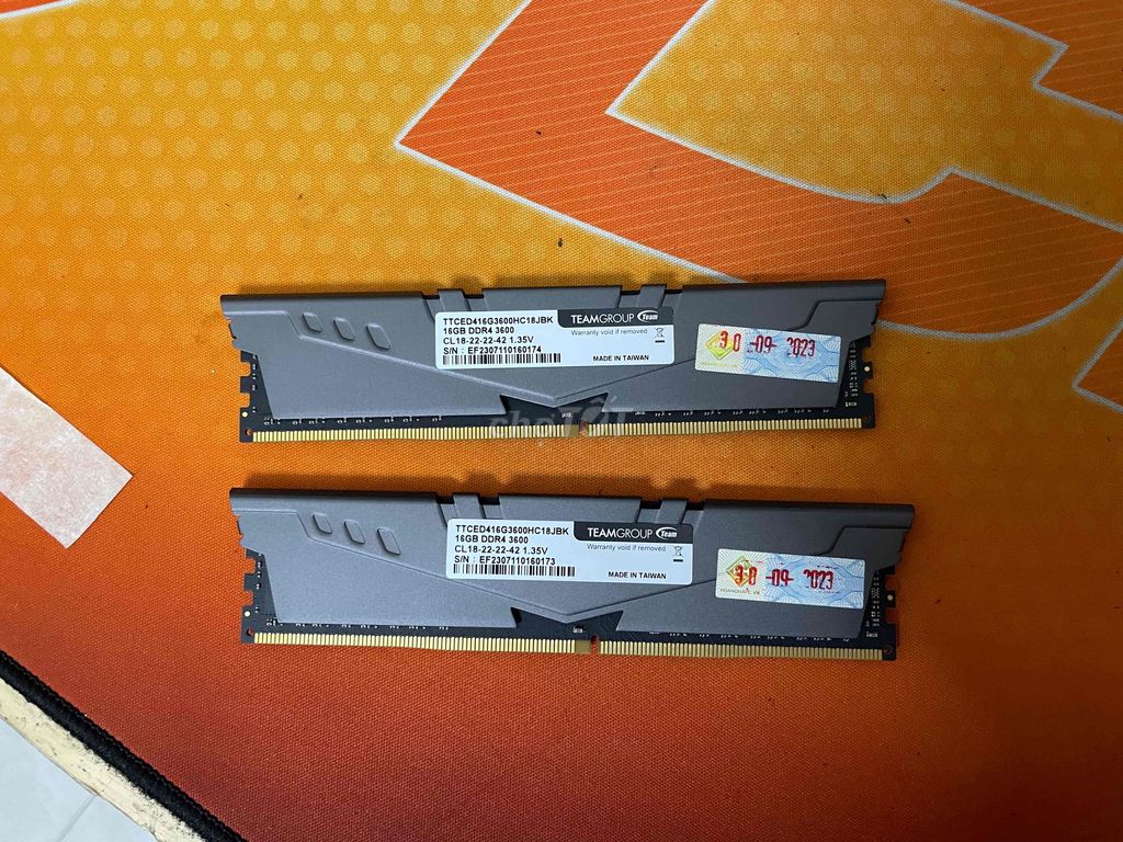 Ram PC 32Gb (16gx2) tản thép buss 3600 Teamgroup